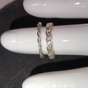 Avon Silver Braided Ring Set of Two Size 8